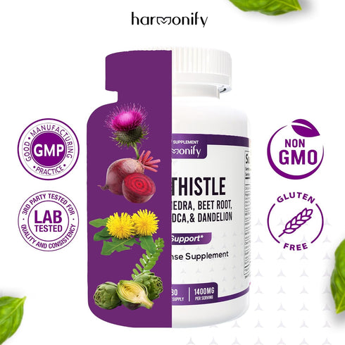 Milk Thistle Supplement with Berberine Turmeric Chanca Piedra, Detox & Cleanse & Repair, NAC, Beet Root, Artichoke, Dandelion Root, TUDCA Choline and Ginger, 60 Capsules